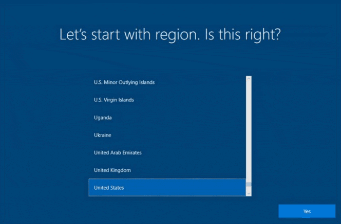 Let us start with region, is this right?